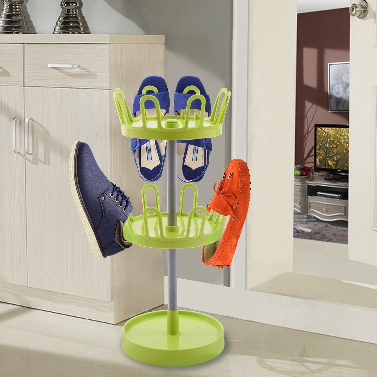 revolving shoe rack