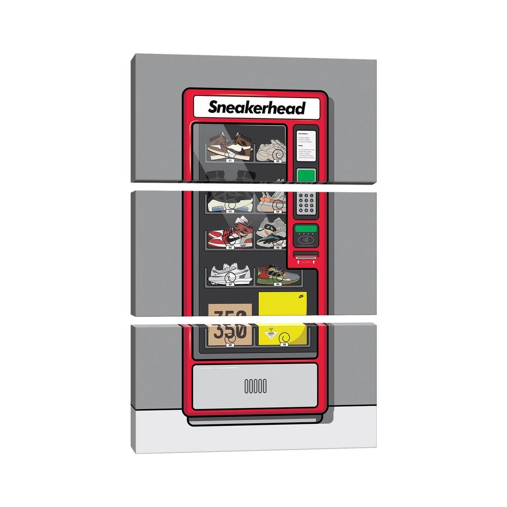 iCanvas "Sneaker Vending Machine" by avesix 3-Piece Canvas Wall Art Set
