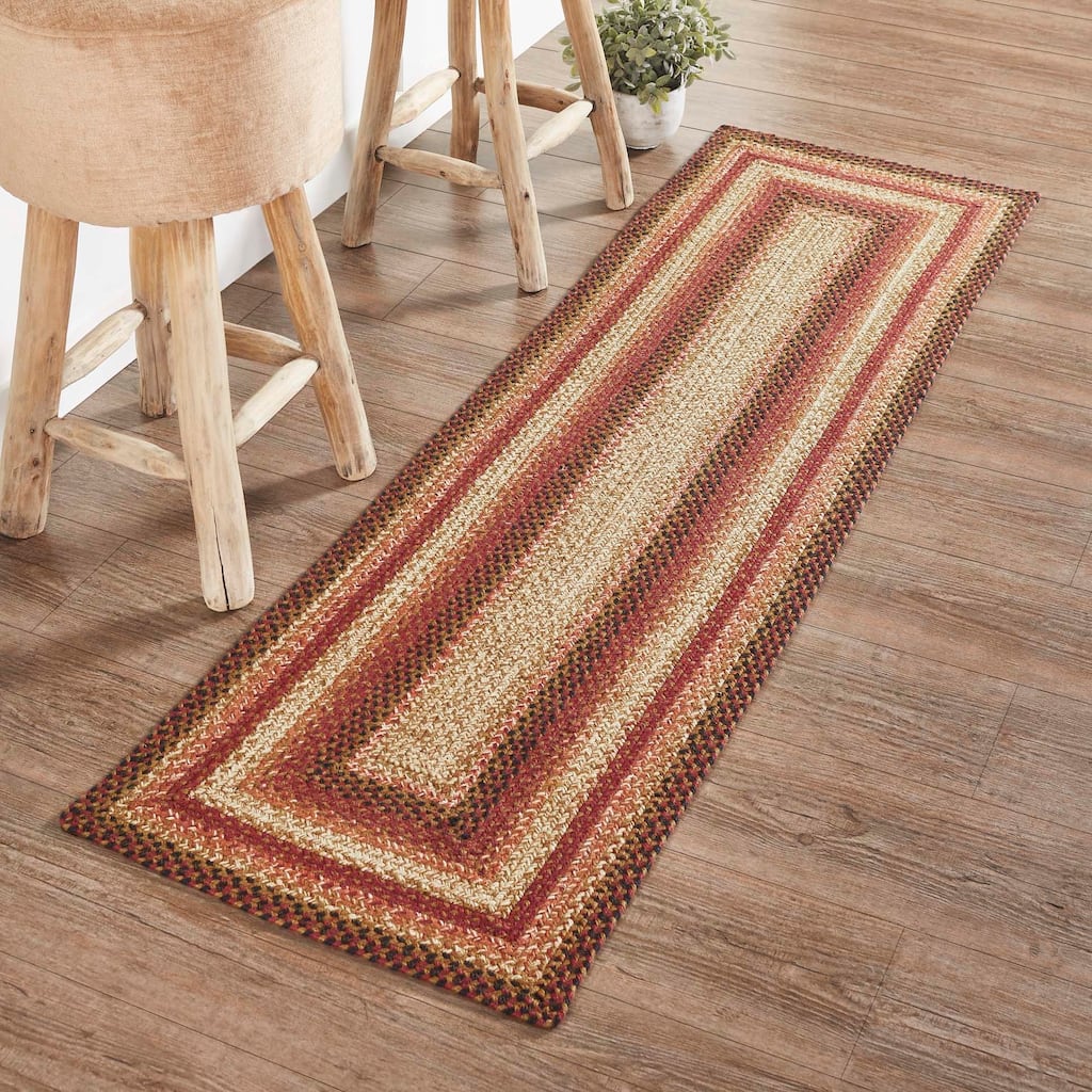 Ginger Spice Jute Rug/Runner Rect w/ Pad 22x72 - 2' x 6' Runner