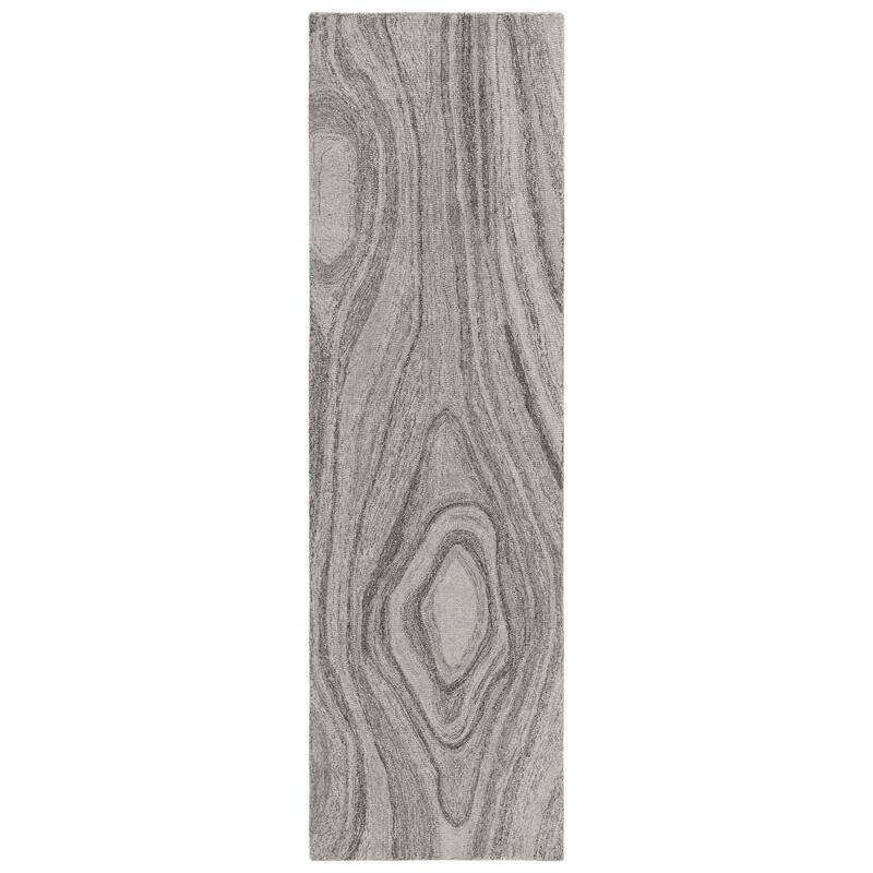 SAFAVIEH Handmade Abstract Abhilasha Modern Wool Rug - 2'3" x 8' Runner - Grey