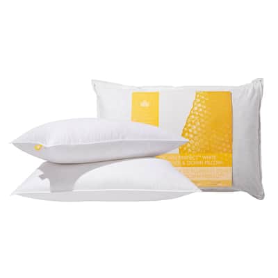 Canadian Down & Feather Company Down Perfect White Feather & Down Pillow Firm Support - 2 Pack