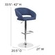 preview thumbnail 72 of 92, Chrome Upholstered Height-adjustable Rounded Mid-back Barstool
