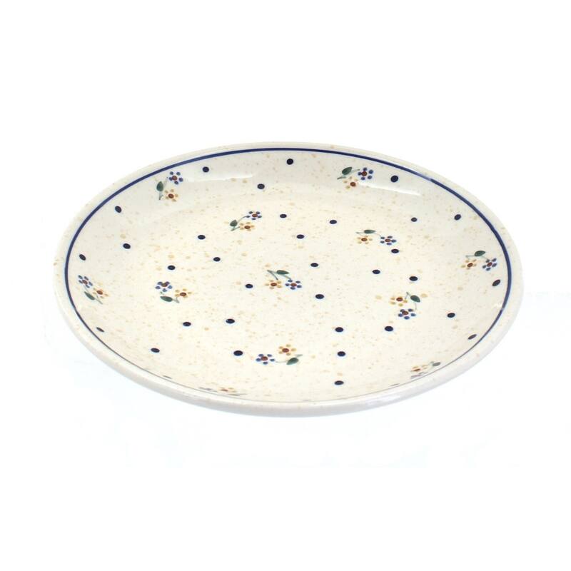 Blue Rose Polish Pottery Zaklady Dessert Plate - Country Meadow