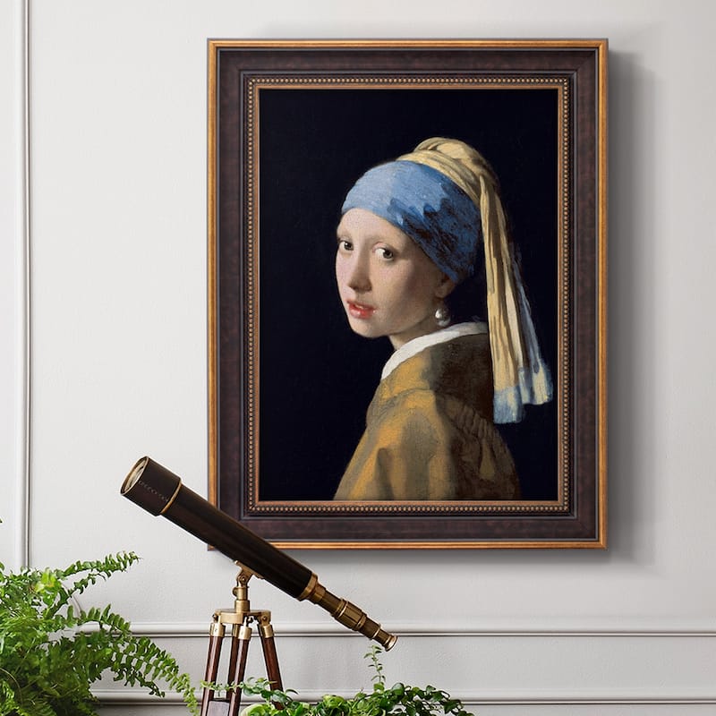 Girl with a Pearl Earring Premium Framed Canvas- Ready to Hang