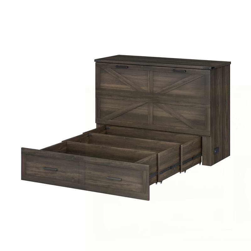 Foldable Platform Bed with Large Storage Drawer
