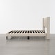 preview thumbnail 38 of 70, Spruce & Spring Eleanor Upholstered Platform Bed Frame with Vertical Stripe Headboard