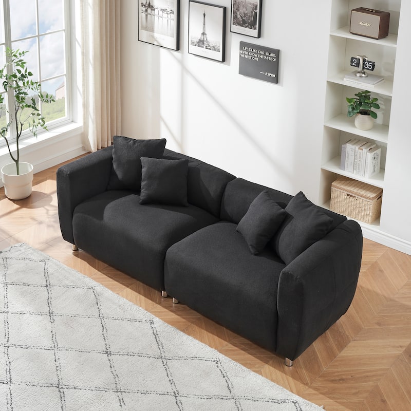 89 Inch Cotton Linen Loveseat Sofa for Living Room