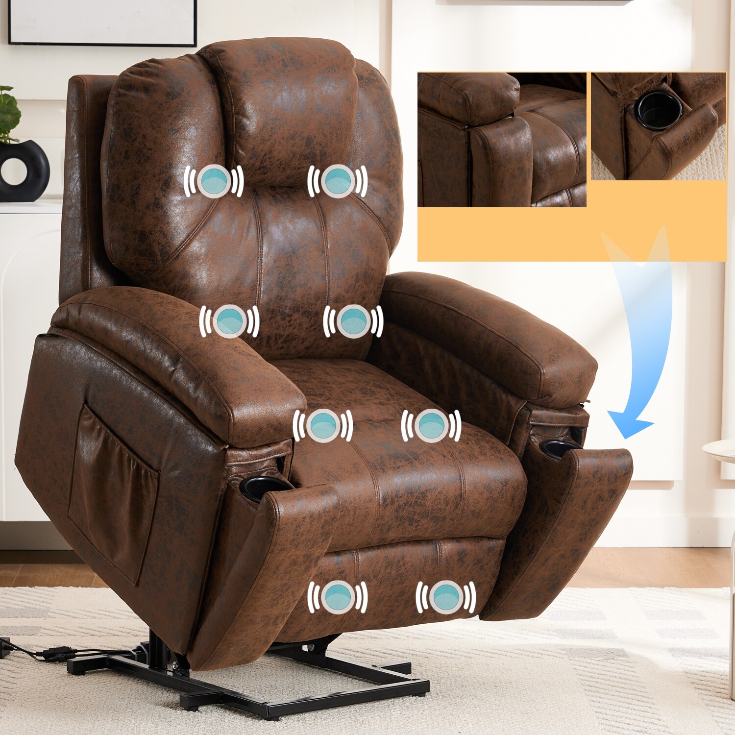 Elderly Massage Recliner Chair, Lazy Boy Power Lift Recliner Chair
