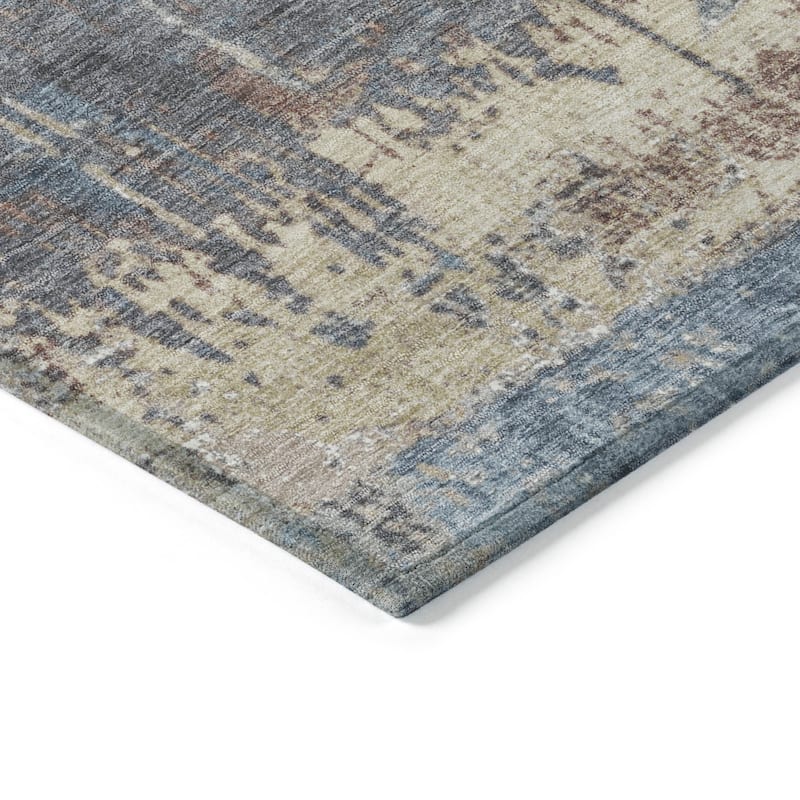 HomeRoots Abstract Transitional Rectangle Outdoor Rug