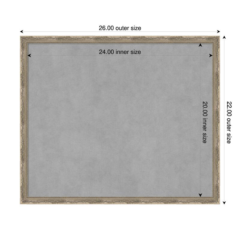 Amanti Art Mila Dark Gold Framed - 26 x 22 in - Mila Dark Silver