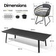 preview thumbnail 12 of 22, 7/9/11-Piece Outdoor Patio Dining Set Aluminum Rectangular Dining Table with Umbrella Hole and PE Rattan Chairs - See Picture