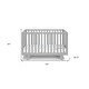 preview thumbnail 8 of 7, HomeRoots Light Gray Solid and Manufactured Wood Standard Three In One Convertible Crib - 54