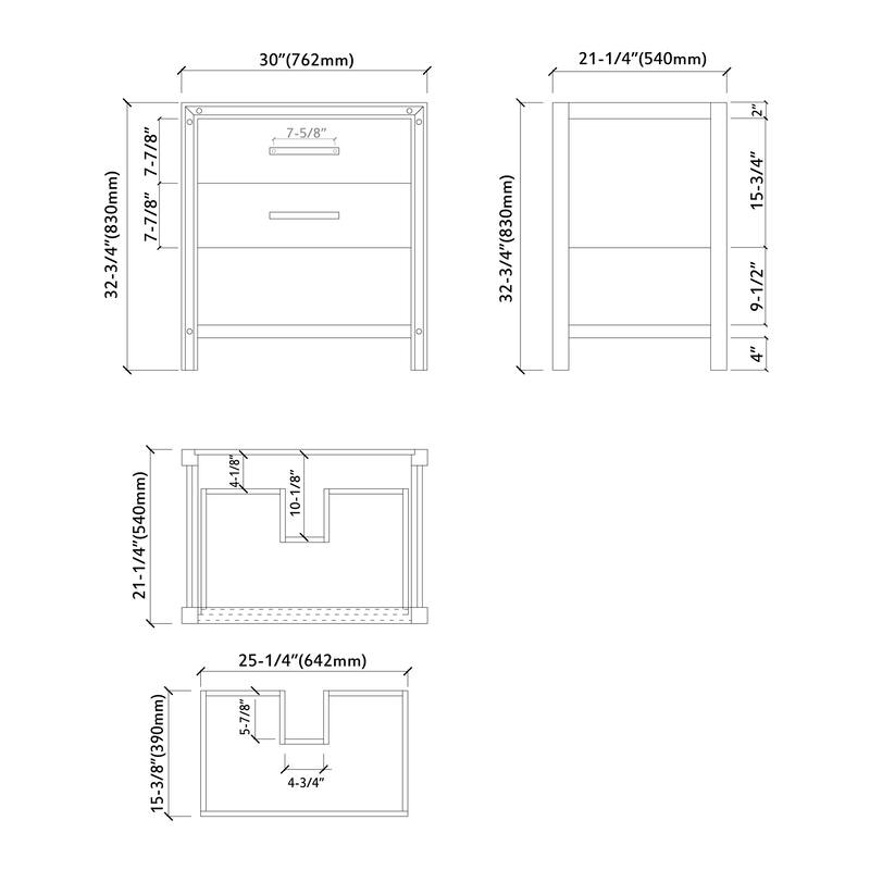 Thornton 30" Single Bathroom Vanity Set