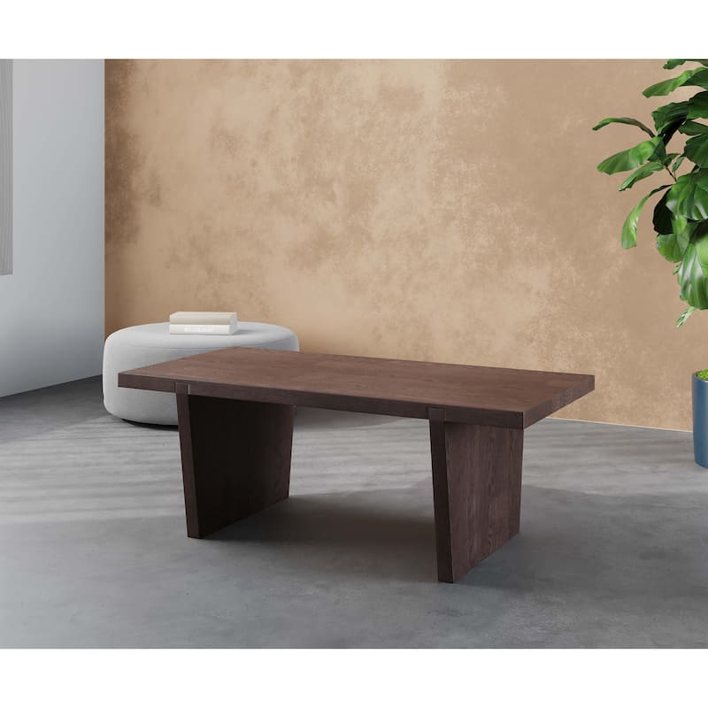 Rye Studio Minimalist Wood Coffee Table in Smoked Oak Stain