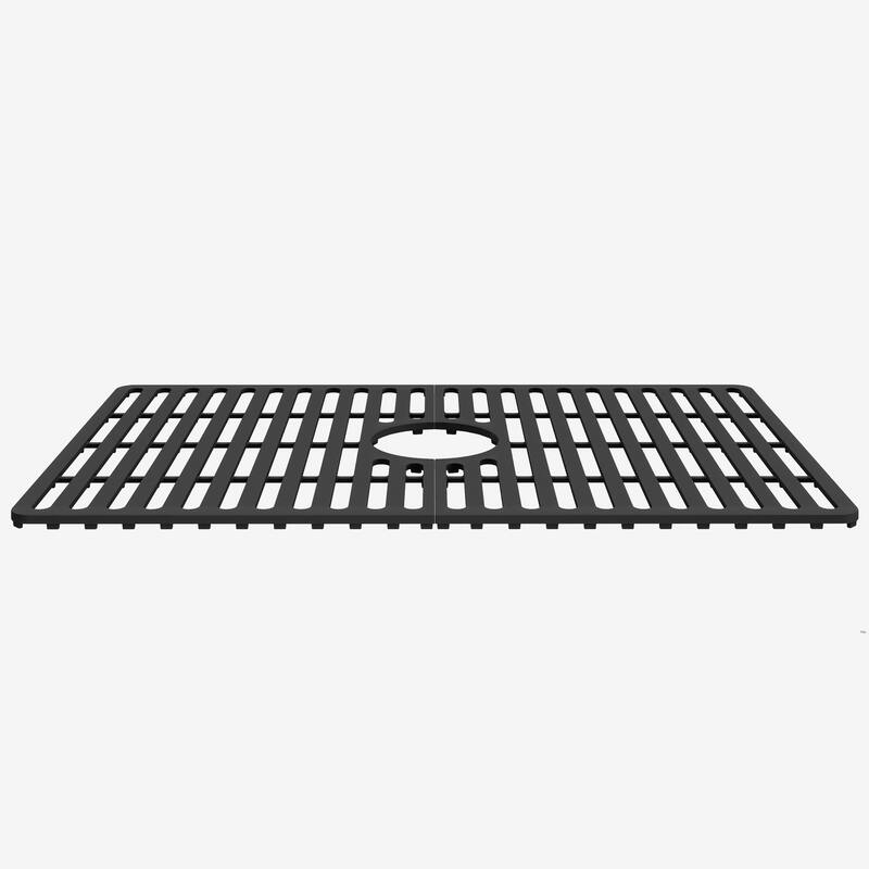 VIGO 27" L X 17" W Silicone Protective Bottom Grid for Kitchen Sink - Matte Black