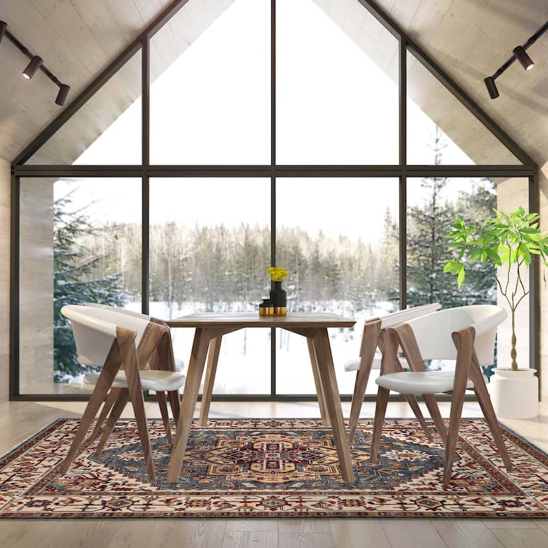 ECARPETGALLERY Hand-knotted Serapi Heritage Light Denim Blue Wool Rug - 10'0 x 13'9