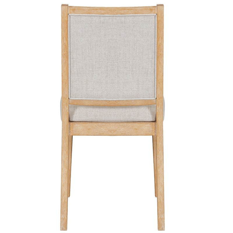 GDFStudio - Farmhouse 5-Piece Extendable Round Dining Table Set with 4 Upholstered Chairs