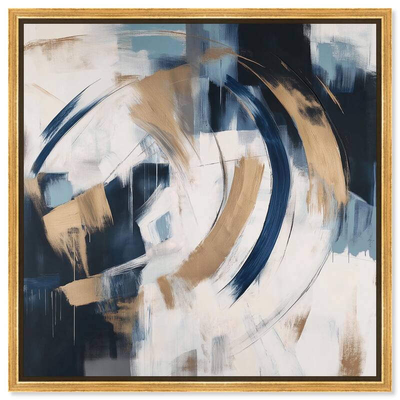 Golden Vortex I Canvas by Art Remedy - Gold - 20" x 20"