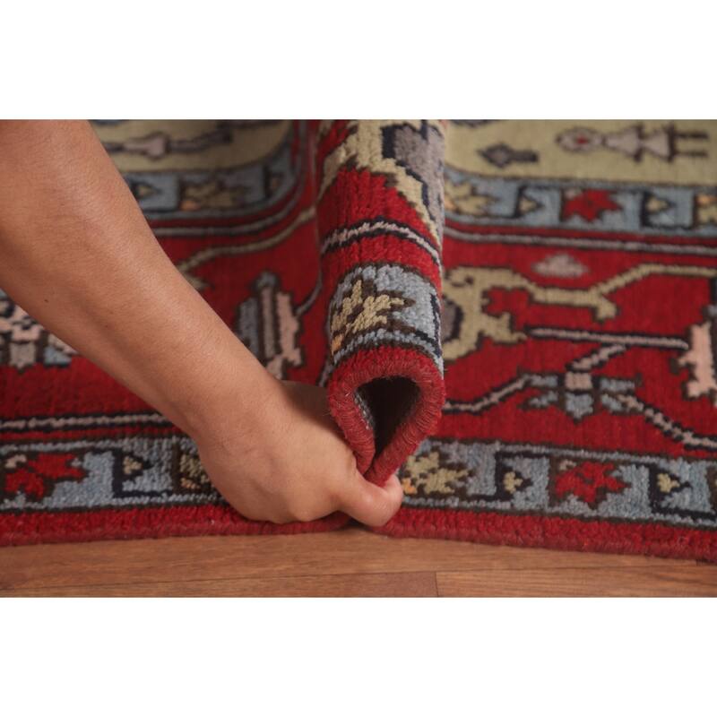 Animal Pictorial Ziegler Area Rug Hand-Knotted Wool Carpet - 7'11" x 9'10"