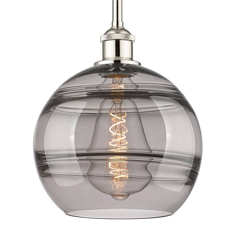 Innovations Lighting 616-1S 11 10 Rochester Pendant Rochester 10" Wide - Polished Nickel / Light Smoke