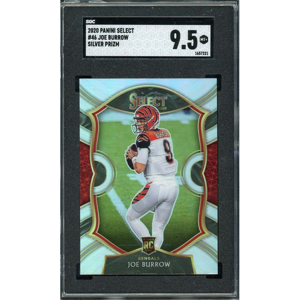 Joe Burrow 2020 Panini Select Silver Prizm Football Rookie Card RC #46  Graded SGC 9.5 - Black - 8'6" x 11'6" - Overstock - 40994638