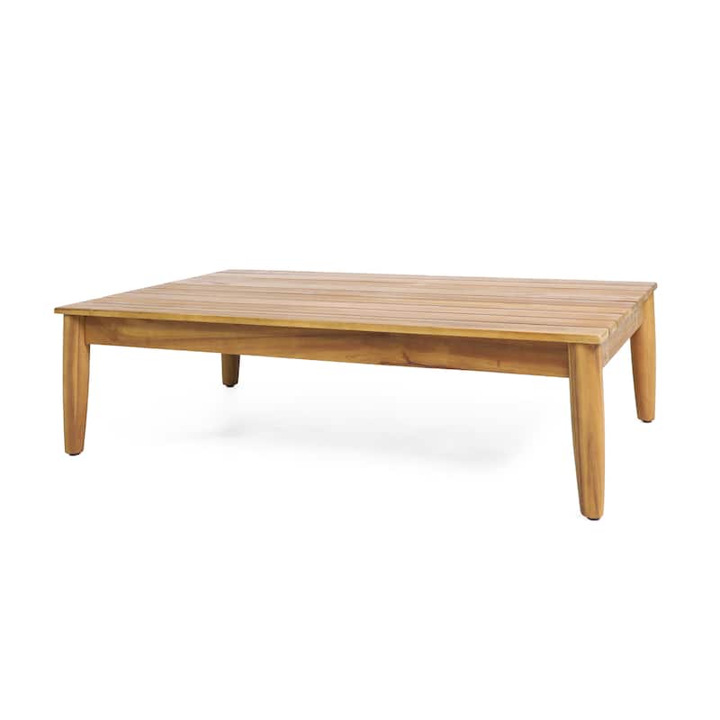 Magnolia Outdoor Acacia Wood Coffee Table by Christopher Knight Home - 39.50" W x 24.25" D x 10.25" H - Teak Finish