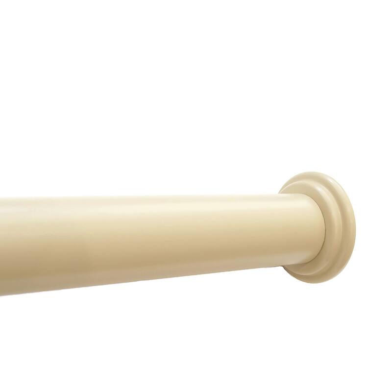 1-inch Adjustable Tension-mounted Shower or Window Curtain Rod - 24"-42" - French White
