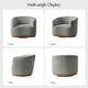 preview thumbnail 9 of 34, Gema Modern 360°Swivel Chenille Ergonomic U-shape Armchair with Solid Wood Legs by HULALA HOME