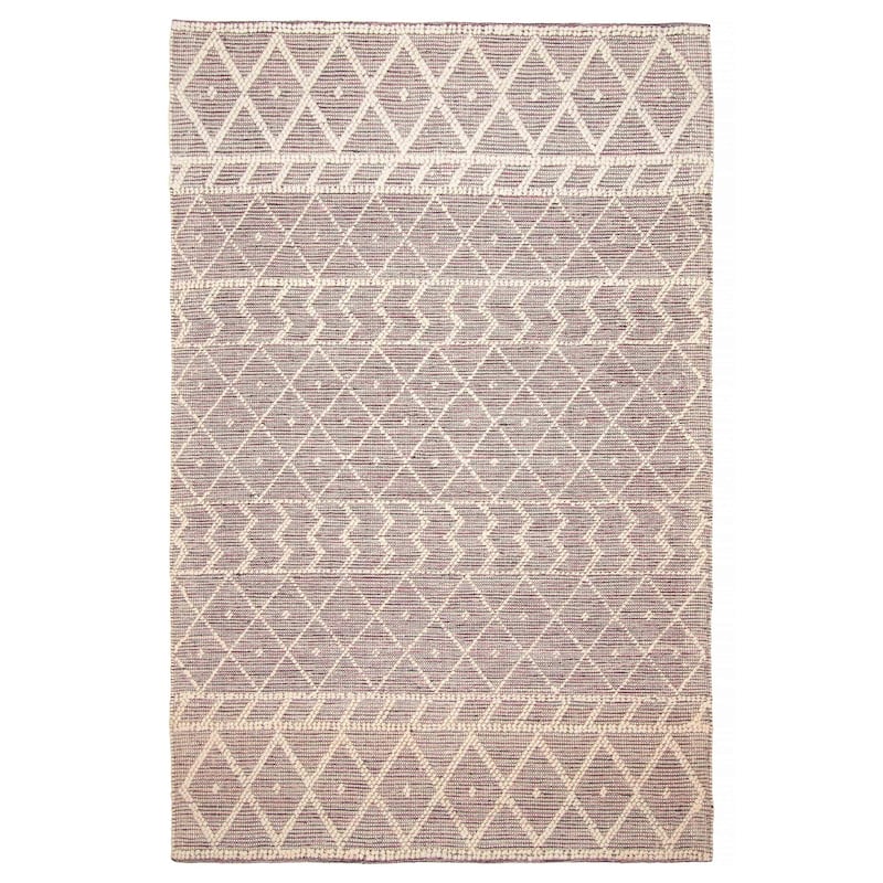 ECARPETGALLERY Braid weave Sienna Pink Wool Rug - 6'1 x 9'5 - Pink - 6'1 x 9'5