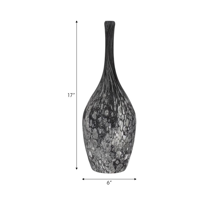 Glass Teardrop Silhouette Bottle - Gray