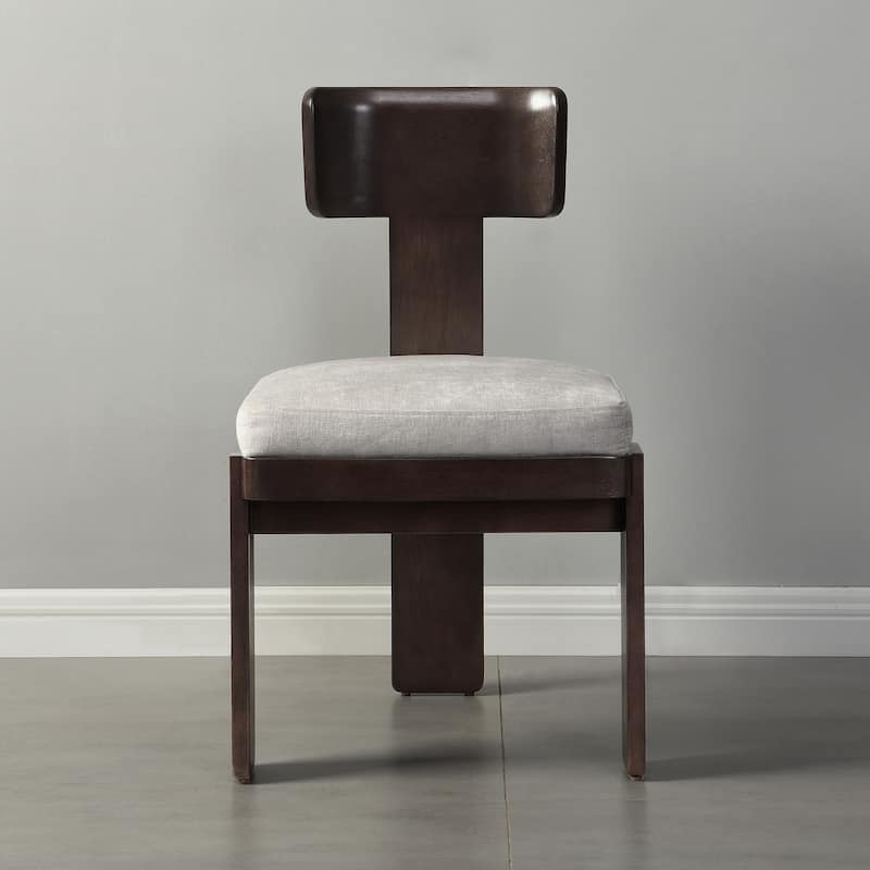 Upholstered Dining Chairs Set of 2,Brown Solid Rubber Wood Legs, 330 LBS Weight Capacity