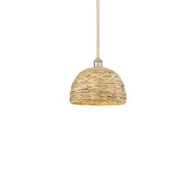 Innovations Lighting 616-1S-11-12 Woven Rattan Pendant Woven Rattan
