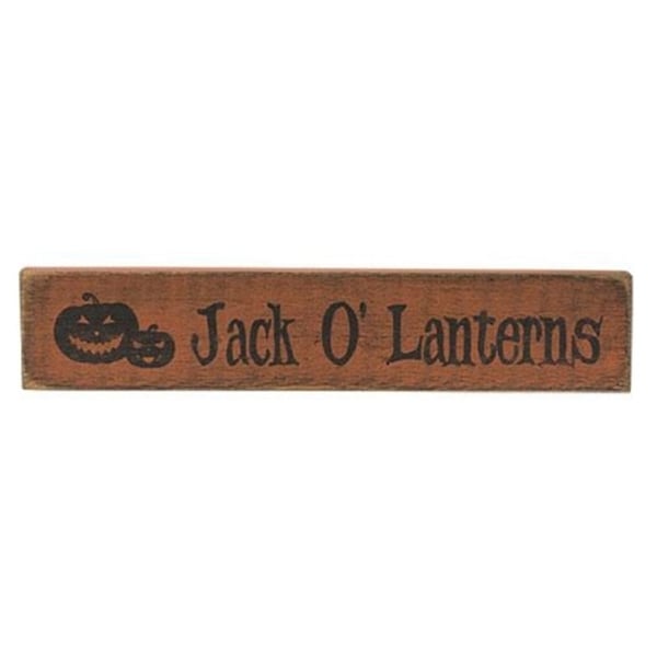 Jack O'Lanterns Sign Burnt Orange 3.5"x18"