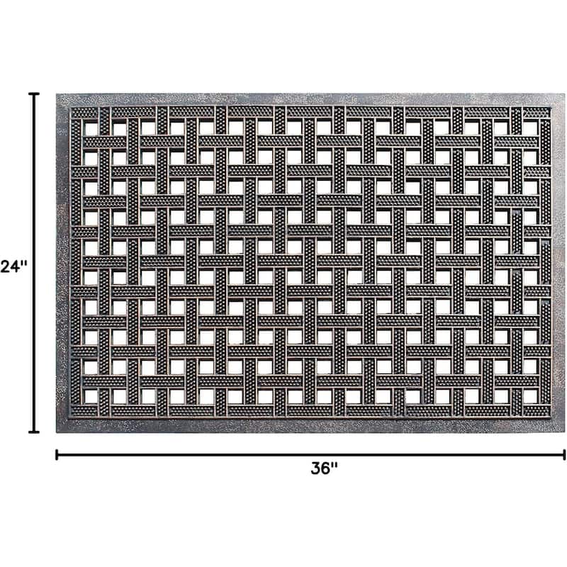 A1HC First Impression Estate 24 In. X 36 In. Rubber Stud Doormat with Copper Finish