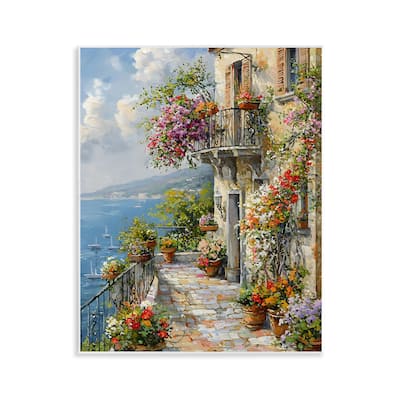 Stupell Botanical Lined Seaside Wall Plaque Art Design By Franklyn Gregory