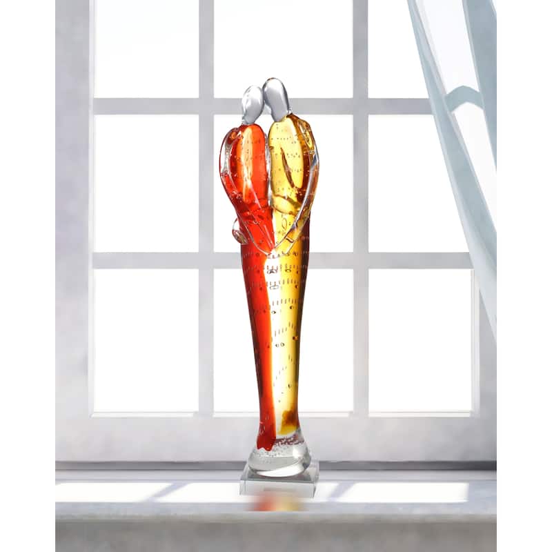 Couple Handcrafted Art Glass Figurine