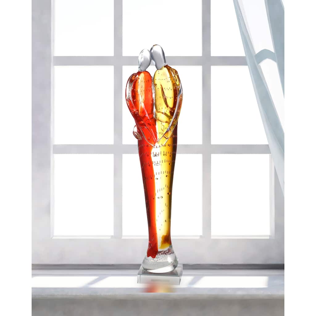 Couple Handcrafted Art Glass Figurine
