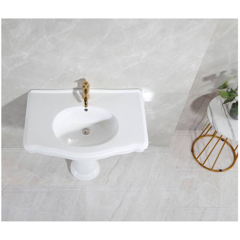 Kingston Brass VPB3510-S-SET Sovereign 34-7/16" Rectangular Ceramic
