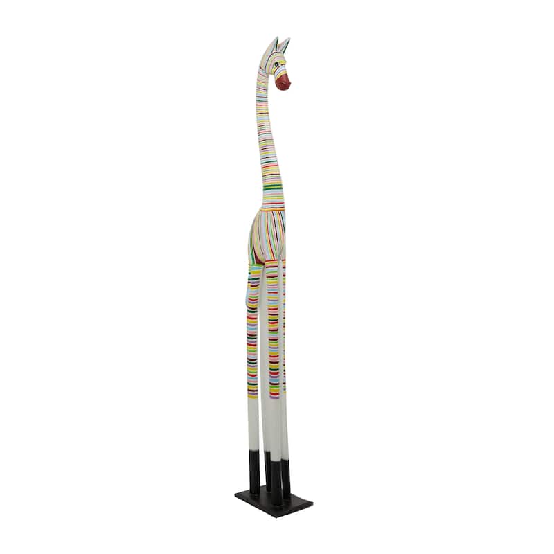 Multi Colored Wood Handmade Various Animals Sculpture