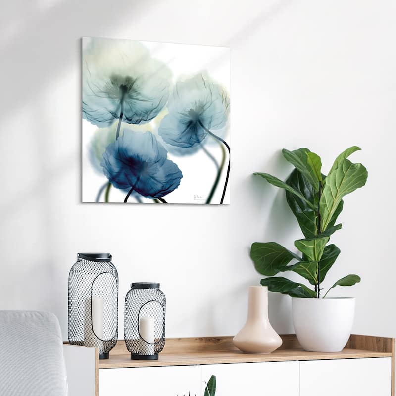 "Unfocused Beuaty 1" Frameless Free Floating Tempered Glass Panel Graphic Wall Art