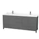 Option Dark Gray / White Quartz Top / Brushed Chrome