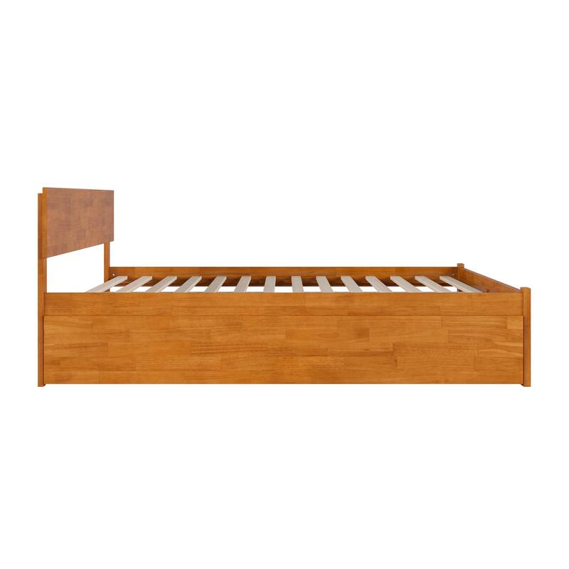 AFI Orlando Platform Bed with Footboard & Twin XL Trundle