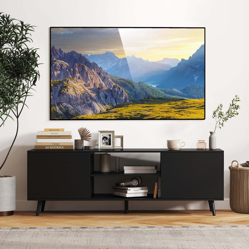 Costway TV Stand for 60" TVs Mid Century Modern Media Console Table - See Details