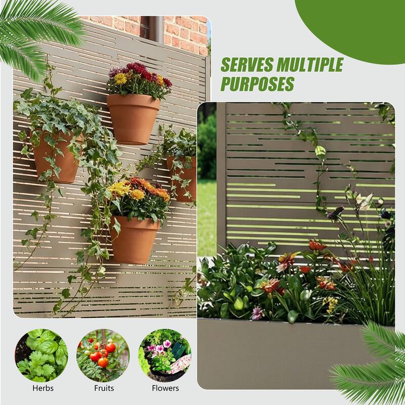 Raised Garden Bed Planter with Trellis Movable Planter Box with Lockable Wheels