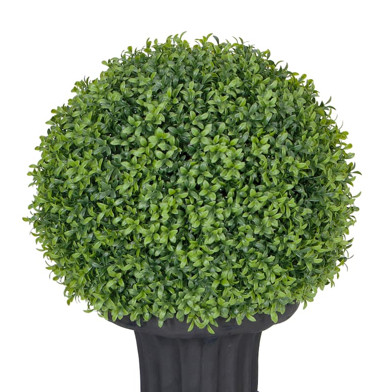 Puleo International 25" Single Bell Topiary Boxwood Artificial Tree