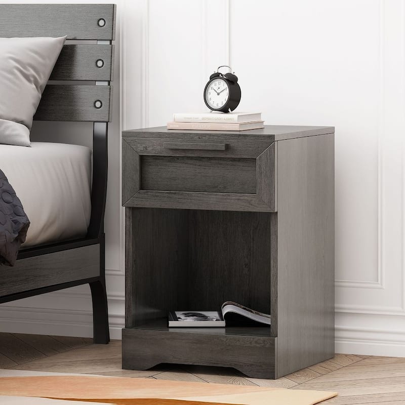 Modern Design 1-Drawer Nightstand by Christopher Knight Home