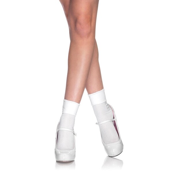 Shop Nylon Cuff Anklet, Nylon Anklet Sock White One Size Fits Most