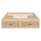 preview thumbnail 13 of 25, Full Size Without Headboard Platform Bed with 6 Storage Drawers