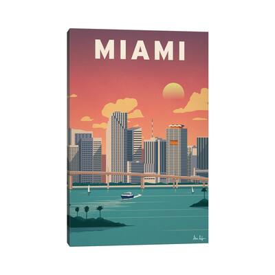 iCanvas "Miami Downtown" by IdeaStorm Studios Canvas Print