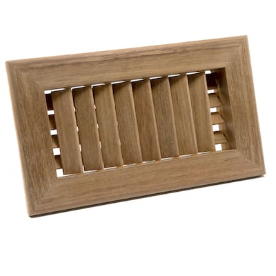 Teak Air Conditioning Vent - 9-3/4"W x 5-3/4" H x 1-1/2" Thick